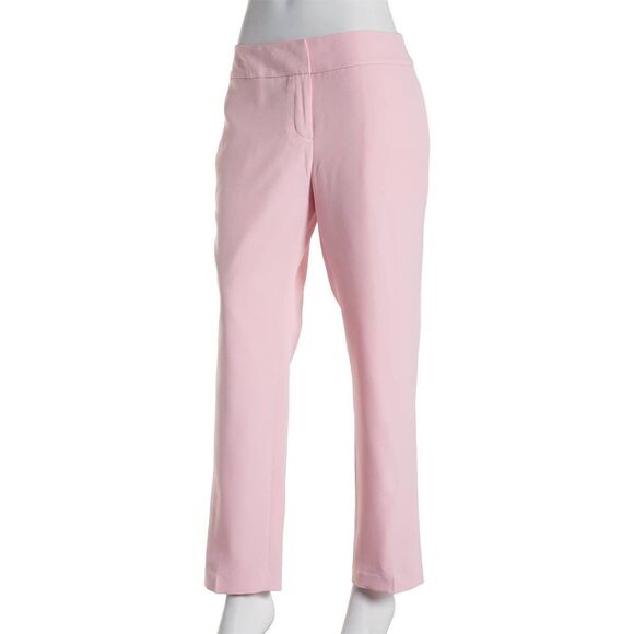 Kasper Petite Slim Straight-Leg Trousers, Tutu Pink, 12P - Picture 1 of 2